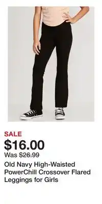 Old Navy Old Navy High-Waisted PowerChill Crossover Flared Leggings for Girls offer