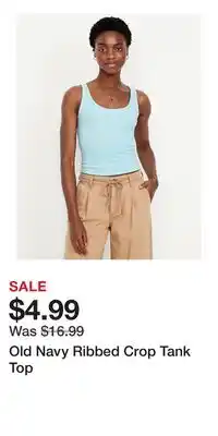 Old Navy Old Navy Ribbed Crop Tank Top offer