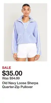 Old Navy Old Navy Loose Sherpa Quarter-Zip Pullover offer