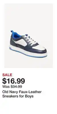 Old Navy Old Navy Faux-Leather Sneakers for Boys offer