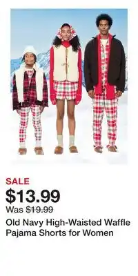 Old Navy Old Navy High-Waisted Waffle Pajama Shorts for Women offer