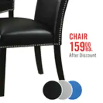 The Brick Cami Dining Chair with Vegan-Leather Fabric - Black offer