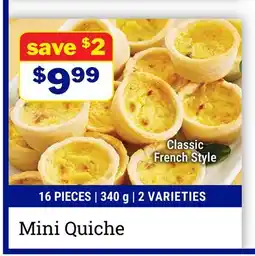 M & M Food Market Classic French Style Mini Quiche offer