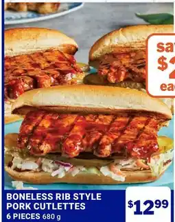 M & M Food Market BONELESS RIB STYLE PORK CUTLETTES 6 PIECES offer