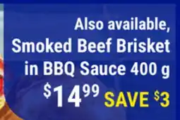 M & M Food Market Smoked Beef Brisket in BBQ Sauce 400 g offer