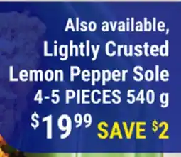 M & M Food Market Lightly Crusted Lemon Pepper Sole offer