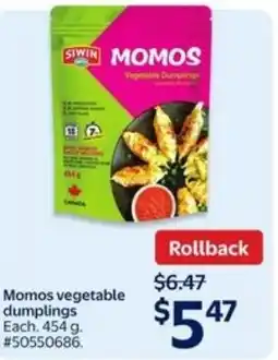 Walmart Momos vegetable dumplings offer