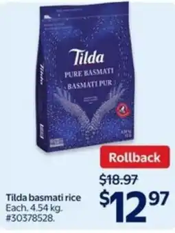 Walmart Tilda basmati rice offer