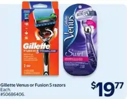 Walmart Gillette Venus or Fusion 5 razors offer