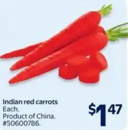 Walmart Indian red carrots offer