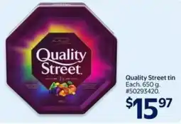 Walmart Quality Street tin offer