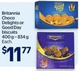 Walmart Britannia Choco Delights or Good Day biscuits offer