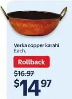 Walmart Verka copper karahi offer