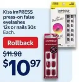 Walmart Kiss imPRESS press-on false eyelashes offer