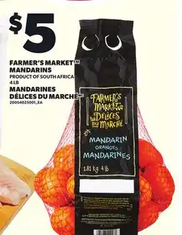 Independent City Market FARMER'S MARKET MANDARINS, 4 LB offer