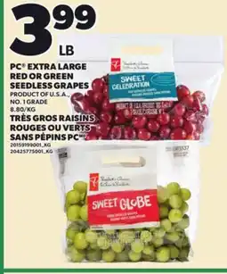 Independent City Market PC EXTRA LARGE RED OR GREEN SEEDLESS GRAPES offer