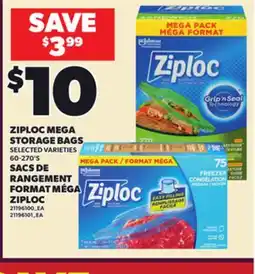 Independent City Market ZIPLOC MEGA STORAGE BAGS, 60-270'S offer