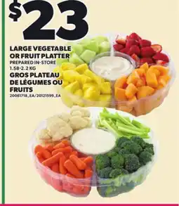 Independent City Market LARGE VEGETABLE OR FRUIT PLATTER, 1.58-2.2 KG offer