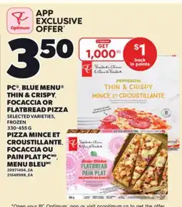 Independent City Market PC THIN & CRISPY, FOCACCIA OR FLATBREAD PIZZA, 330-455 G offer