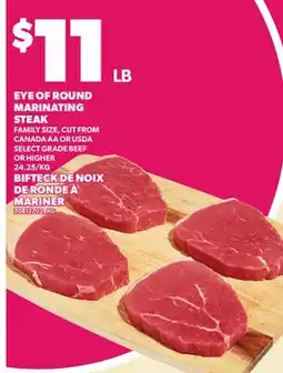 Independent City Market EYE OF ROUND MARINATING STEAK offer