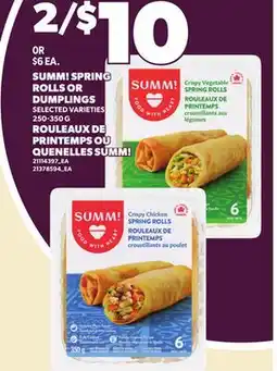 Independent City Market SUMM! SPRING ROLLS OR DUMPLINGS, 250-350 G offer