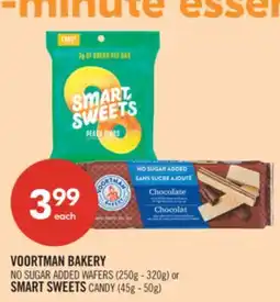 Shoppers Drug Mart VOORTMAN BAKERY NO SUGAR ADDED WAFERS (250g - 320g) or SMART SWEETS CANDY (45g - 50g) offer