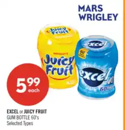 Shoppers Drug Mart EXCEL or JUICY FRUIT GUM BOTTLE offer