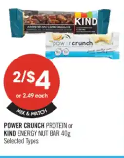 Shoppers Drug Mart POWER CRUNCH PROTEIN or KIND ENERGY NUT BAR offer