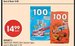 Shoppers Drug Mart HERSHEY'S SNACK SIZE TREATS offer