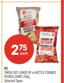 Shoppers Drug Mart PC THICK CUT, LOADS OF or KETTLE COOKED POTATO CHIPS offer