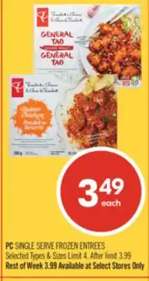 Shoppers Drug Mart PC SINGLE SERVE FROZEN ENTREES offer