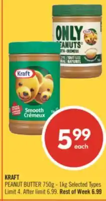 Shoppers Drug Mart KRAFT PEANUT BUTTER offer