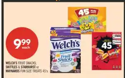 Shoppers Drug Mart WELCH'S FRUIT SNACKS, SKITTLES & STARBURST or MAYNARDS FUN SIZE TREATS offer
