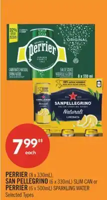 Shoppers Drug Mart PERRIER (8 x 330mL), SAN PELLEGRINO (6 x 330mL) SLIM CAN or PERRIER (6 x 500mL) SPARKLING WATER offer