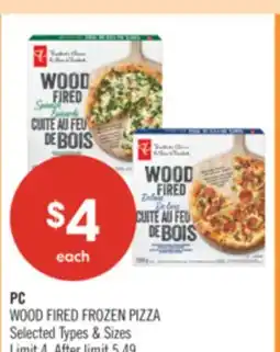Shoppers Drug Mart PC WOOD FIRED FROZEN PIZZA offer