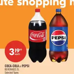 Shoppers Drug Mart COCA-COLA or PEPSI BEVERAGES 2L offer