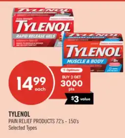 Shoppers Drug Mart TYLENOL PAIN RELIEF PRODUCTS offer