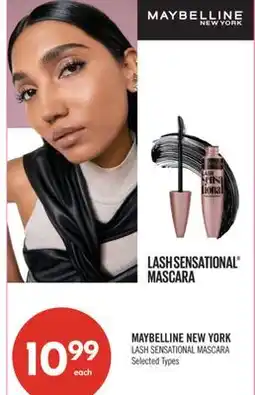 Shoppers Drug Mart MAYBELLINE NEW YORK LASH SENSATIONAL MASCARA offer