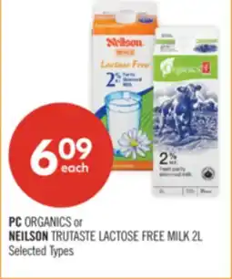 Shoppers Drug Mart PC ORGANICS or NEILSON TRUTASTE LACTOSE FREE MILK offer