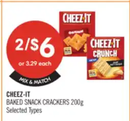 Shoppers Drug Mart CHEEZ-IT BAKED SNACK CRACKERS offer