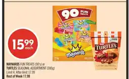 Shoppers Drug Mart MAYNARDS FUN TREATS (90's) or TURTLES SEASONAL ASSORTMENT (300g) offer