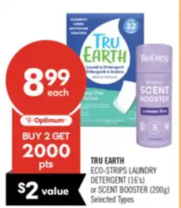 Shoppers Drug Mart TRU EARTH ECO-STRIPS LAUNDRY DETERGENT (16's) or SCENT BOOSTER (200g) offer