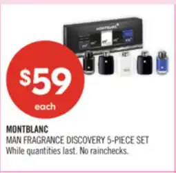 Shoppers Drug Mart MONTBLANC MAN FRAGRANCE DISCOVERY 5-PIECE SET offer