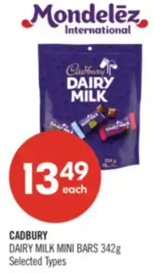 Shoppers Drug Mart CADBURY DAIRY MILK MINI BARS offer