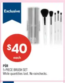 Shoppers Drug Mart PÜR 5-PIECE BRUSH SET offer