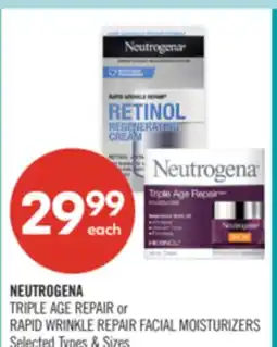 Shoppers Drug Mart NEUTROGENA TRIPLE AGE REPAIR or RAPID WRINKLE REPAIR FACIAL MOISTURIZERS offer