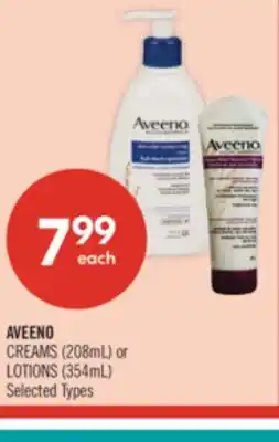 Shoppers Drug Mart AVEENO CREAMS (208mL) or LOTIONS(354mL) offer