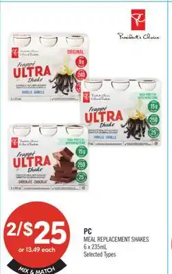 Shoppers Drug Mart PC MEAL REPLACEMENT SHAKES offer