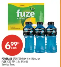 Shoppers Drug Mart POWERADE SPORTS DRINK (6 x 591mL) or FUZE ICED TEA (12 x 341mL) offer