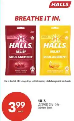 Shoppers Drug Mart HALLS LOZENGES offer
